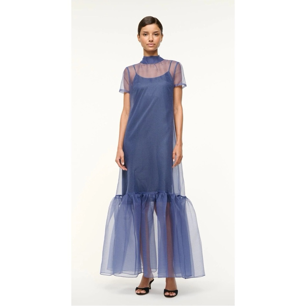 STAUD CALLUNA DRESS IN NAVY
